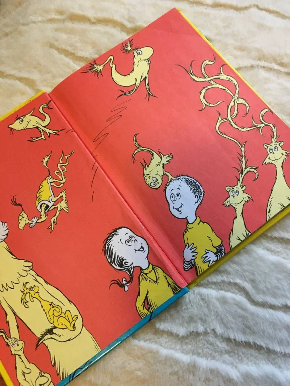 Vintage 1986 Dr Seuss One Fish Two Fish Red Fish Blue Fish Hardcover Book - Picture 5 of 10